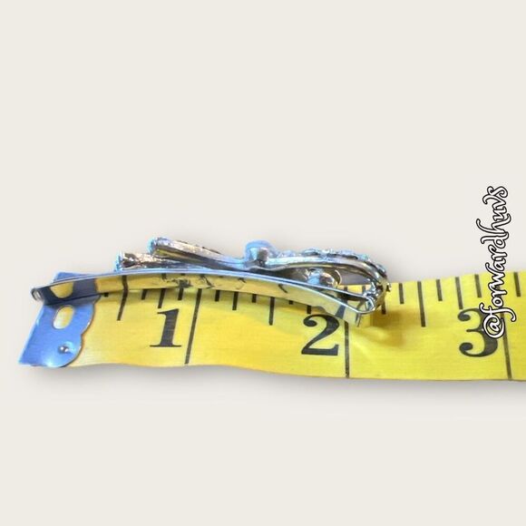 Rhinestone & Aurora Borealis AB Hairpin Barrette Made in Paris - Picture 7 of 12